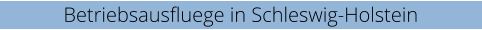 Betriebsausfluege in Schleswig-Holstein